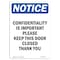 Signmission OSHA Notice, 7" Height, Confidentiality Is Important Please Sign, 7" X 5", Portrait OS-NS-D-57-V-10776 - alternate 1